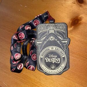 Disney Castaway Club Black and Gold Lanyard